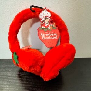 Strawberry Shortcake Red Fuzzy Earmuffs